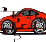 Cartoon Porsche Race Automobile