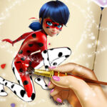 Dotted Girl Coloring E-book