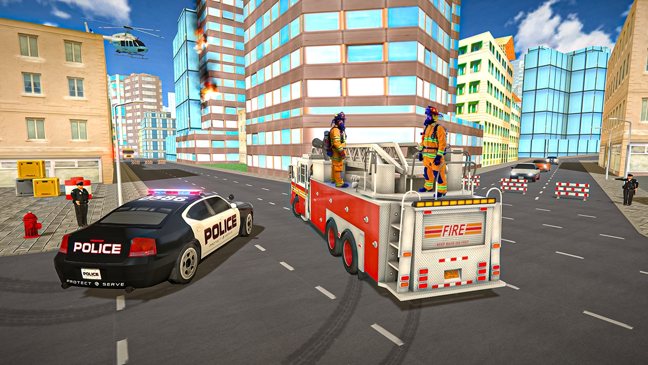 Image Flying Fire Truck Driving Sim
