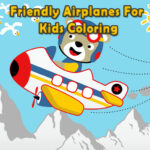 Pleasant Airplanes For Children Coloring