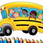 School Bus Coloring E-book