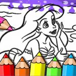 Ariel The Mermaid Coloring E-book