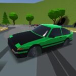 Low poly automobile racing